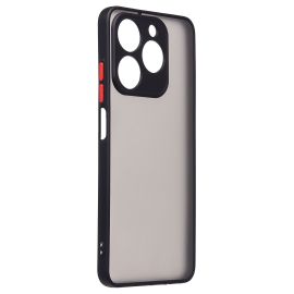 Чехол для Realme C61 пластиковый с окантовкой <черный>