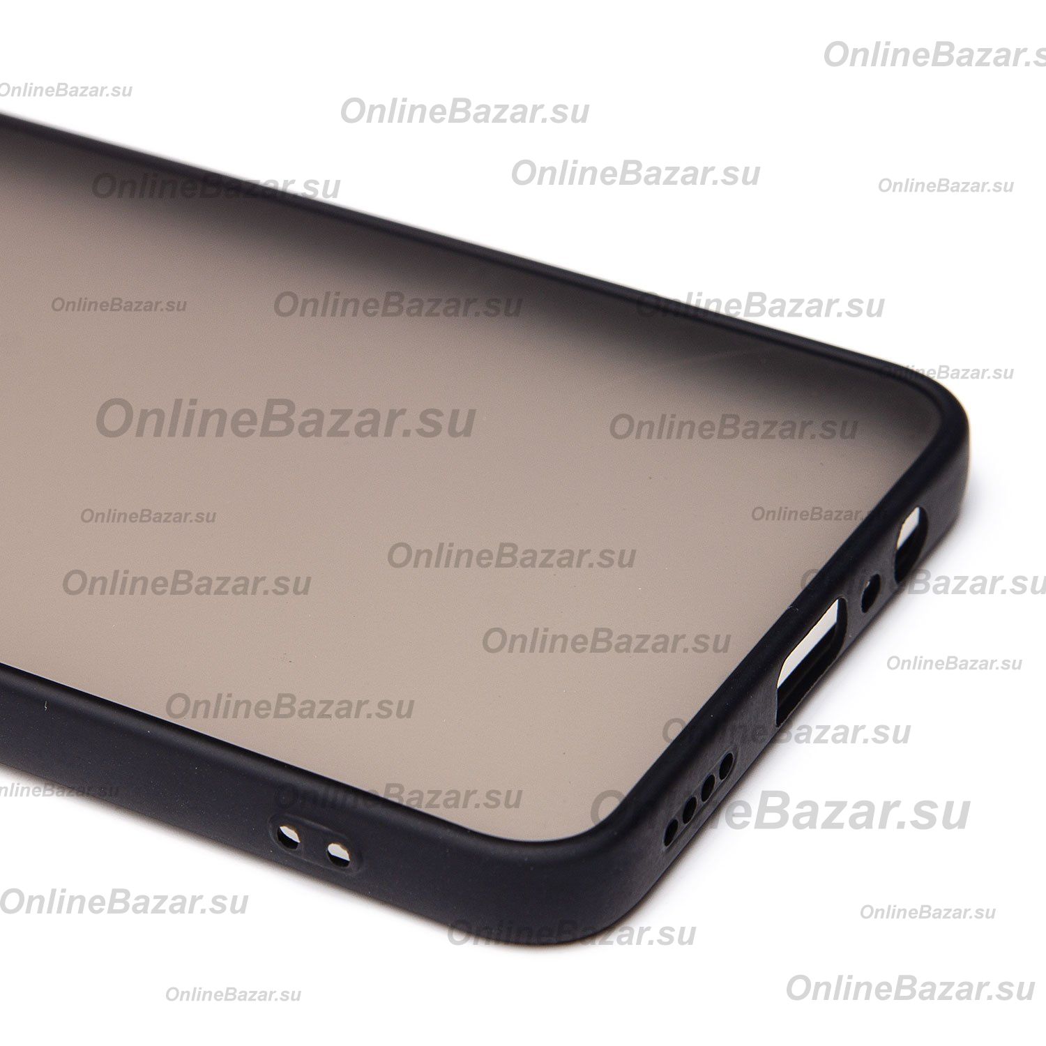 Чехол для Realme C61 пластиковый с окантовкой <черный> ― OnlineBazar.su