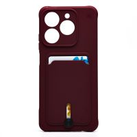 Чехол для Realme C61 силиконовый с картхолдером №4 <бордовый> ― OnlineBazar.su