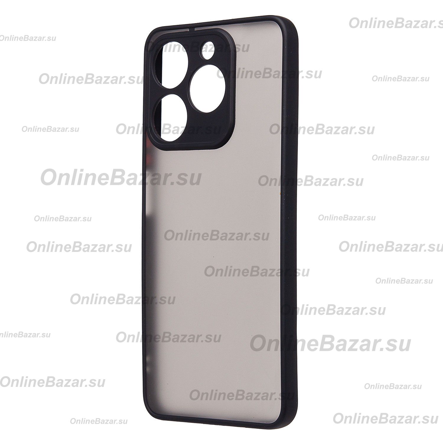 Чехол для Realme RMX3939 пластиковый с окантовкой <черный> ― OnlineBazar.su
