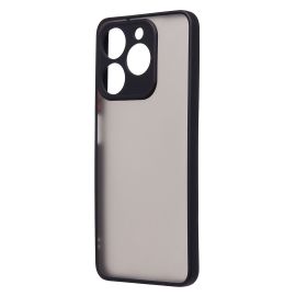 Чехол для Realme RMX3939 пластиковый с окантовкой <черный>