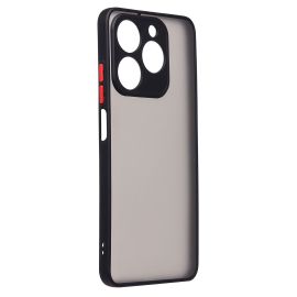 Чехол для Realme RMX3939 пластиковый с окантовкой <черный>