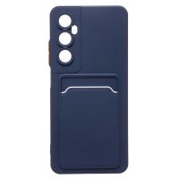 Чехол для Realme RMX3910 силиконовый с картхолдером №9 <темно-синий> ― OnlineBazar.su