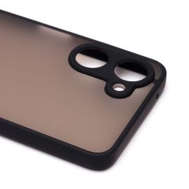 Чехол для Realme 10 пластиковый с окантовкой <черный>