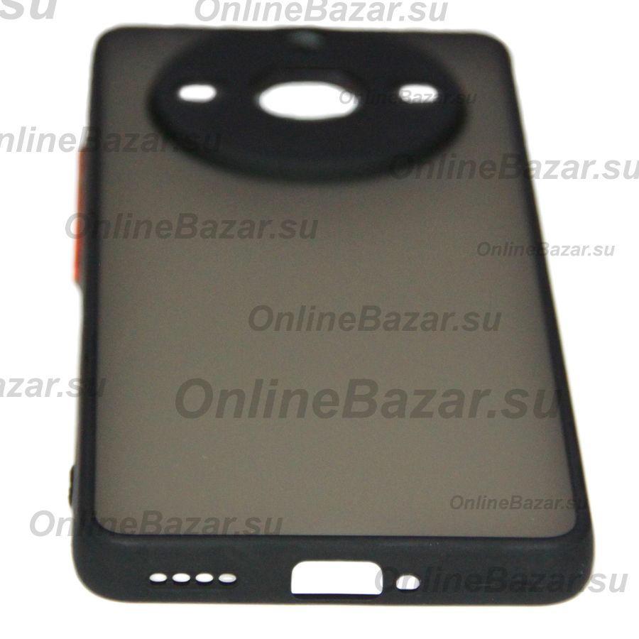 Чехол для Realme RMX3741 пластиковый с окантовкой <черный> ― OnlineBazar.su