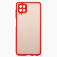 Чехол для Samsung SM-A125F (Galaxy A12) пластиковый с окантовкой <красный> ― OnlineBazar.su