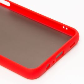 Чехол для Samsung SM-A125F (Galaxy A12) пластиковый с окантовкой <красный>