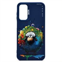 Чехол для Samsung SM-A156B (Galaxy A15 5G) силиконовый (рис. 335/овечка) <темно-синий> ― OnlineBazar.su