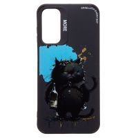 Чехол для Samsung SM-A156B (Galaxy A15 5G) силиконовый (рис. 335/черный кот) <черный> ― OnlineBazar.su
