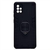 Чехол для Samsung SM-A515F (Galaxy A51) силиконовый противоударный с кольцом <черный> ― OnlineBazar.su