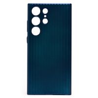 Чехол для Samsung SM-S918B (Galaxy S23 Ultra) пластиковый рифленый <синий> ― OnlineBazar.su
