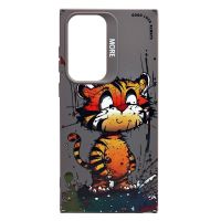 Чехол для Samsung SM-S918B (Galaxy S23 Ultra) силиконовый (рис. 335/тигр) <серый> ― OnlineBazar.su