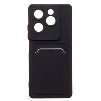 Чехол для Tecno Spark 20 Pro 5G силиконовый с картхолдером №9 <черный> ― OnlineBazar.su