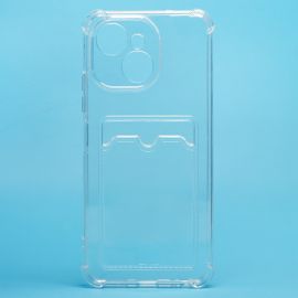 Чехол для Tecno Spark 40C (KM4k) силиконовый с картхолдером №2 <прозрачный>