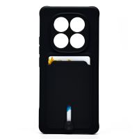 Чехол для Xiaomi Redmi Note 14 Pro 5G силиконовый с картхолдером №4 <черный> ― OnlineBazar.su