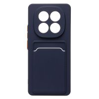 Чехол для Xiaomi Redmi Note 14 Pro 5G силиконовый с картхолдером №9 <темно-синий> ― OnlineBazar.su