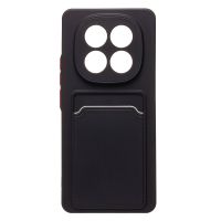 Чехол для Xiaomi Redmi Note 14 Pro 5G силиконовый с картхолдером №9 <черный> ― OnlineBazar.su