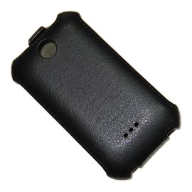 Чехол для Fly IQ246 (Power) флип кожзам №1 <черный>