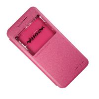 Чехол для HTC One (A9) флип боковой пластик-кожзам с окошком Nillkin Sparkle <красный> ― OnlineBazar.su