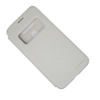 Чехол для LG H845 (G5 SE) флип боковой пластик-кожзам с окошком Nllkin Sparkle <белый> ― OnlineBazar.su