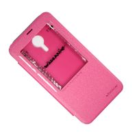 Чехол для Meizu MX5 (M575) флип боковой пластик-кожзам с окошком Nillkin Sparkle <розовый> ― OnlineBazar.su