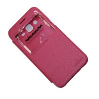 Чехол для Samsung SM-J500F (Galaxy J5) флип боковой пластик-кожзам с окошком Nillkin Sparkle <красный> ― OnlineBazar.su