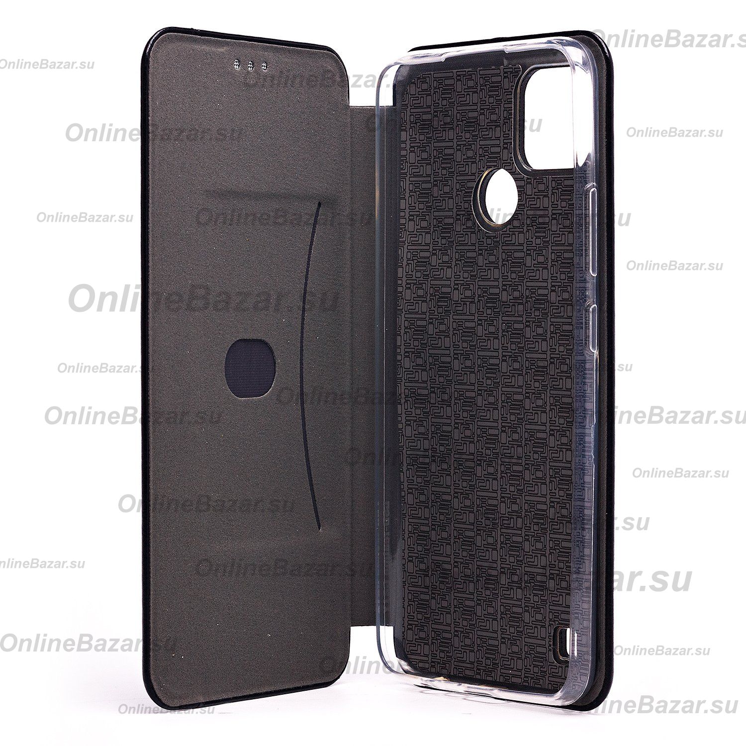 Чехол для Realme RMX3269 флип боковой кожзам №3 <черный> ― OnlineBazar.su