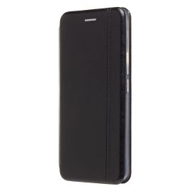 Чехол для Realme RMX5106 флип боковой кожзам №3 <черный>