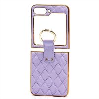 Чехол для Samsung SM-F731B (Galaxy Z Flip 5) экокожа FLIP <фиолетовый> ― OnlineBazar.su