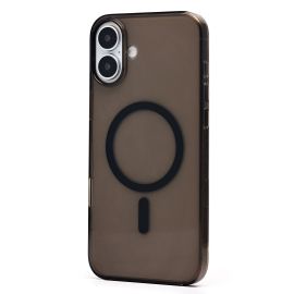 Чехол для Apple iPhone 16 Plus пластиковый MagSafe №4 <черный> (премиум)
