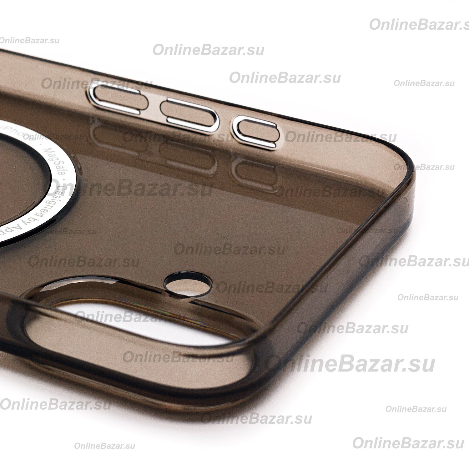 Чехол для Apple iPhone 16 Plus пластиковый MagSafe №4 <черный> (премиум) ― OnlineBazar.su