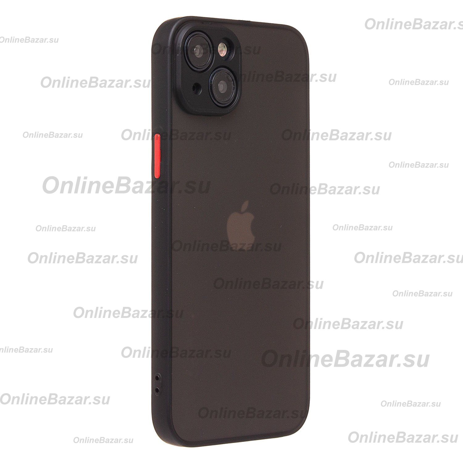 Чехол для Apple iPhone 15 Plus пластиковый с окантовкой <черный> ― OnlineBazar.su