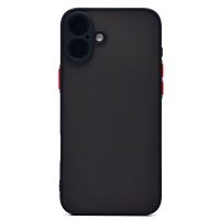 Чехол для Apple iPhone 16 Plus пластиковый с окантовкой <черный> ― OnlineBazar.su