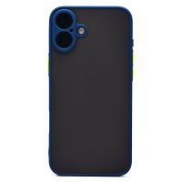 Чехол для Apple iPhone 16 Plus пластиковый с окантовкой <темно-синий> ― OnlineBazar.su