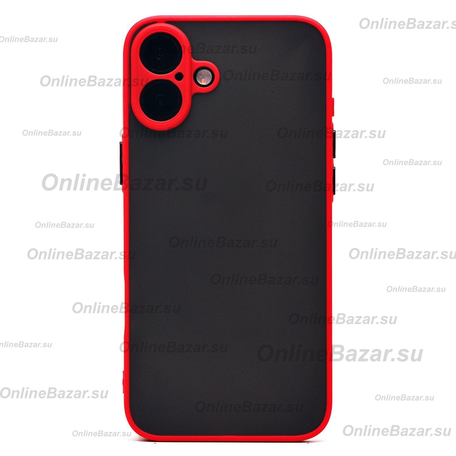 Чехол для Apple iPhone 16 Plus пластиковый с окантовкой <красный> ― OnlineBazar.su