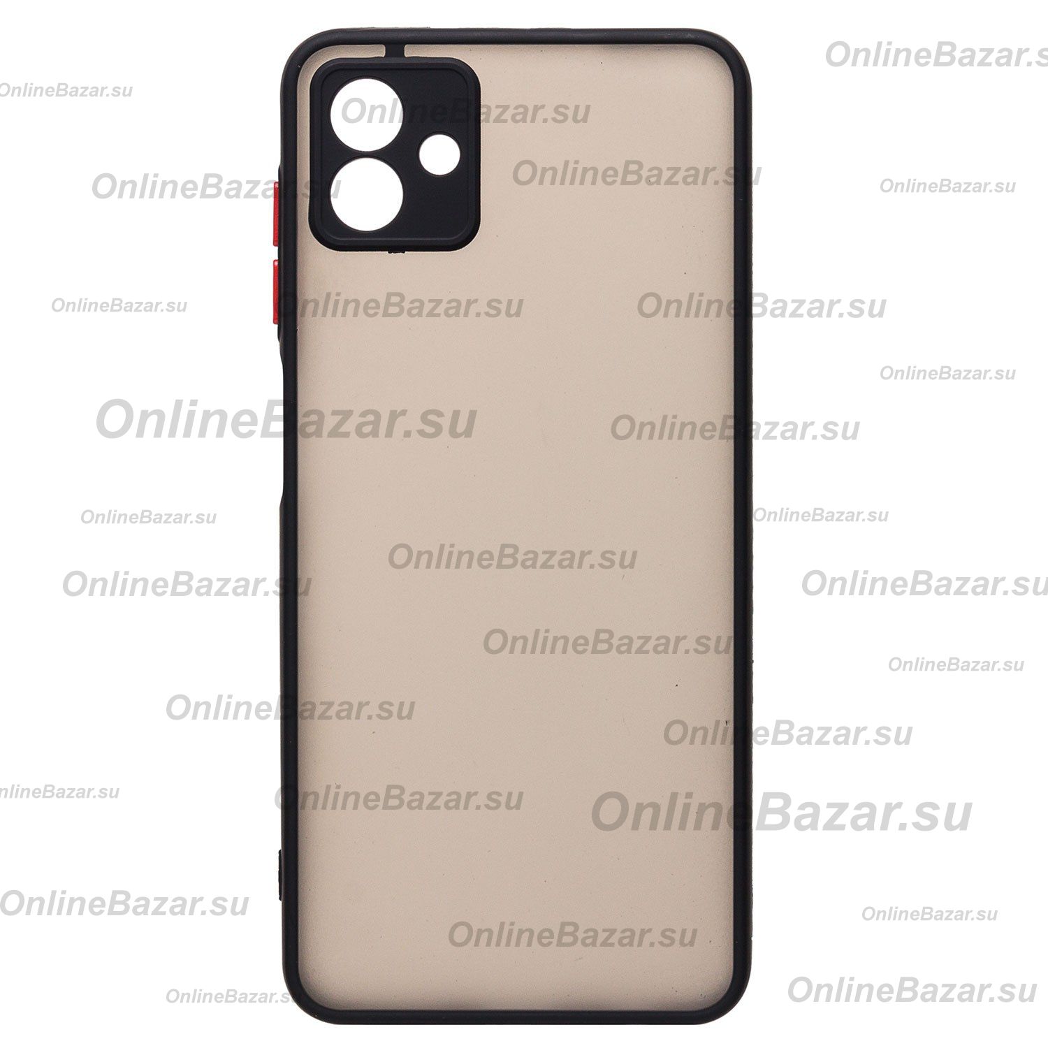 Чехол для Samsung SM-A045F (Galaxy A04) пластиковый с окантовкой <черный> ― OnlineBazar.su