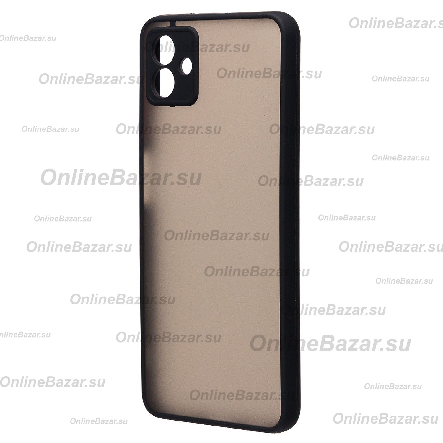 Чехол для Samsung SM-A045F (Galaxy A04) пластиковый с окантовкой <черный> ― OnlineBazar.su