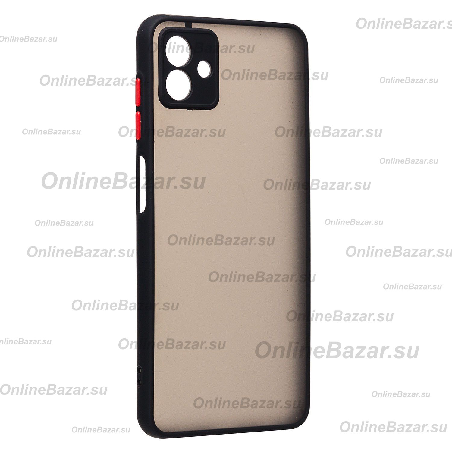 Чехол для Samsung SM-A045F (Galaxy A04) пластиковый с окантовкой <черный> ― OnlineBazar.su