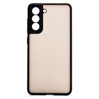 Чехол для Samsung SM-G990B (Galaxy S21 FE) пластиковый с окантовкой <черный> ― OnlineBazar.su