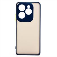 Чехол для Tecno Spark 20 Pro 5G пластиковый с окантовкой <темно-синий> ― OnlineBazar.su