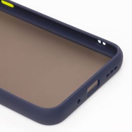 Чехол для Xiaomi M2006C3MG пластиковый с окантовкой <синий>