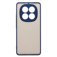 Чехол для Xiaomi Redmi Note 14 Pro 5G пластиковый с окантовкой <темно-синий> ― OnlineBazar.su