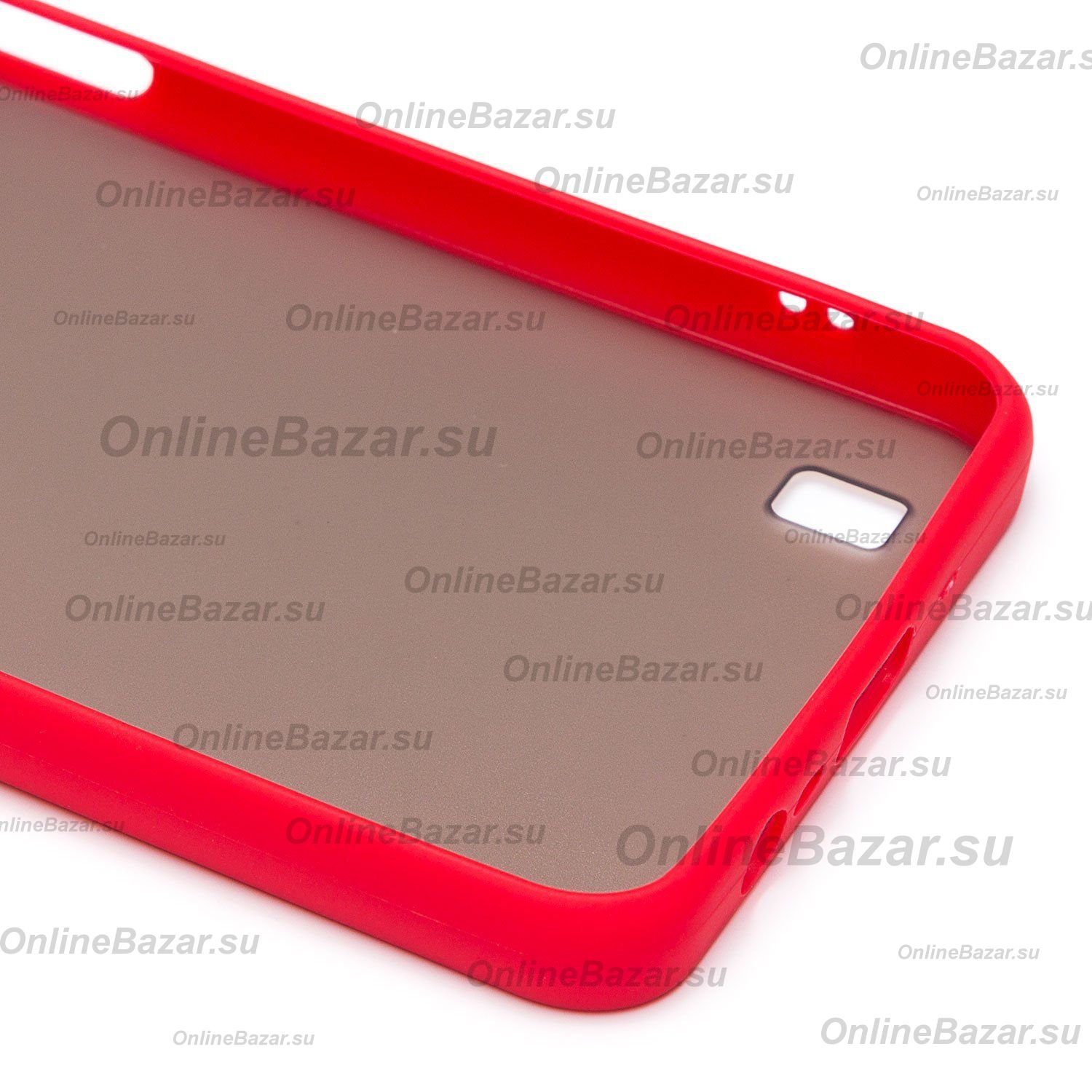 Чехол для Realme RMX3501 пластиковый с окантовкой <черно-красный> ― OnlineBazar.su