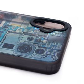 Чехол для Samsung SM-A055F (Galaxy A05) пластиковый (рис. 088) <голубой>