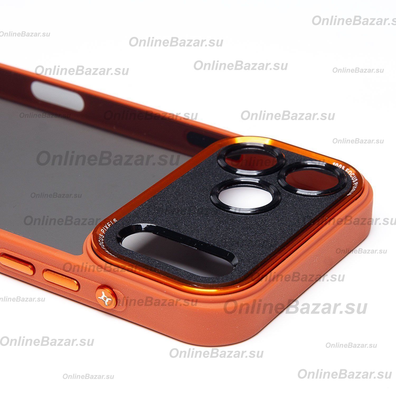 Чехол для Apple iPhone 17 Pro Max пластиковый с закрытой камерой №2 <оранжевый> ― OnlineBazar.su