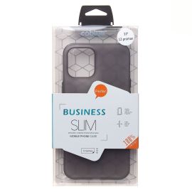 Чехол для Apple iPhone 12 Pro Max пластиковый матовый <прозрачно-черный>