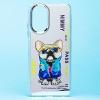 Чехол для Realme RMX3890 силиконовый (рис. 092/собака) <серый> ― OnlineBazar.su