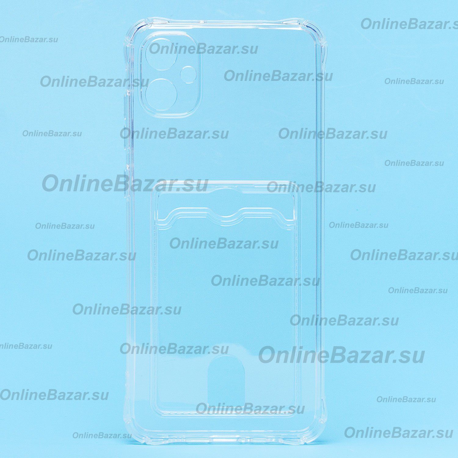 Чехол для Samsung SM-A055F (Galaxy A05) силиконовый с картхолдером №2 <прозрачный> ― OnlineBazar.su