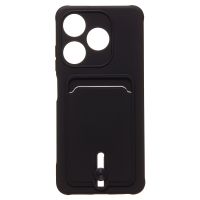 Чехол для Tecno Spark 10C (KI5k) силиконовый с картхолдером №4 <черный> ― OnlineBazar.su