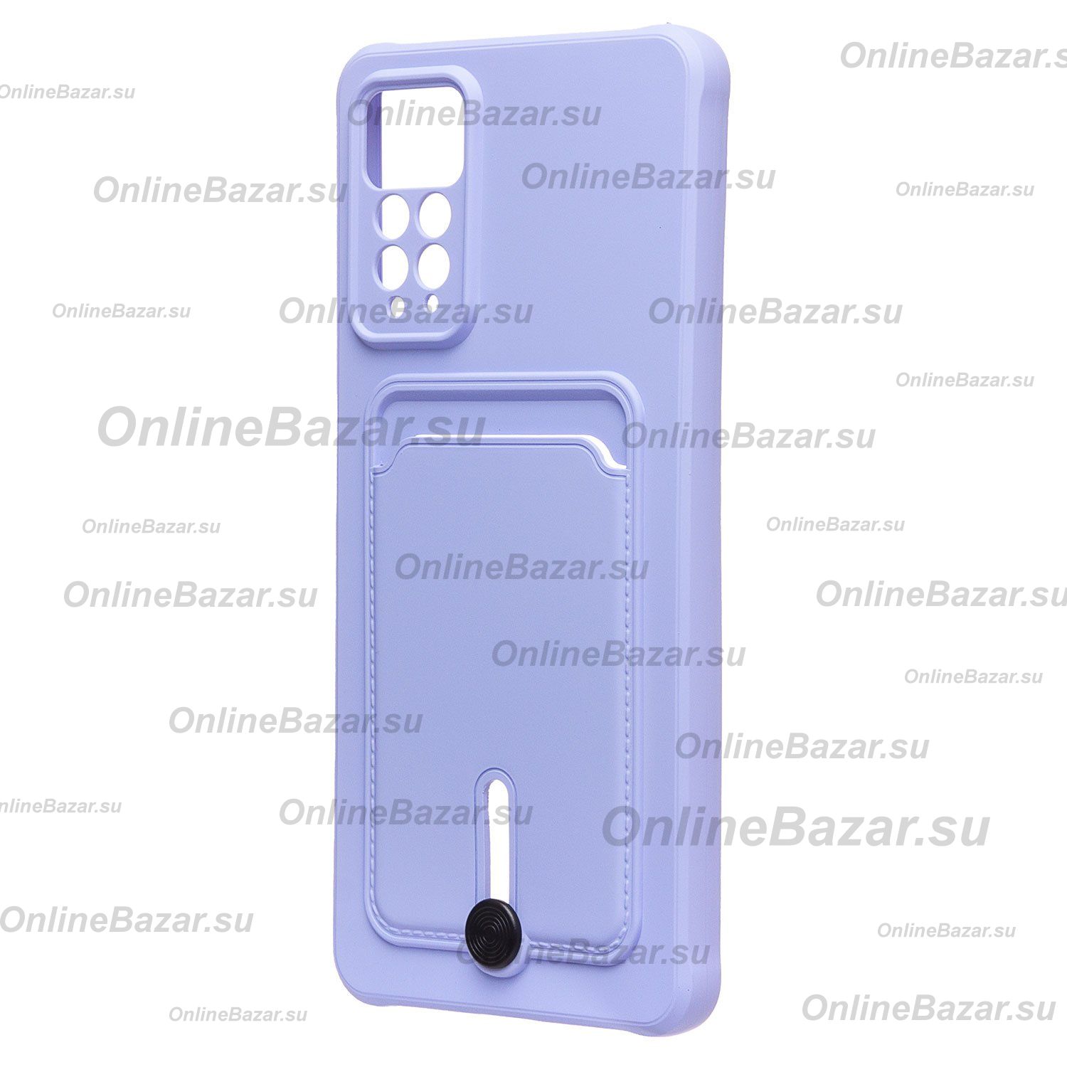 Чехол для Xiaomi 2201116SG силиконовый с картхолдером №4 <фиолетовый> ― OnlineBazar.su